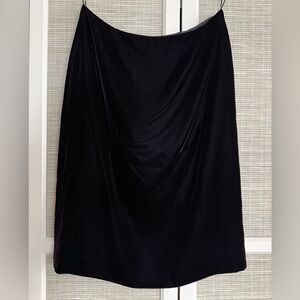 Jil Sander Silk-Lined Velvet Skirt IT 42 Aubergine Minimalist